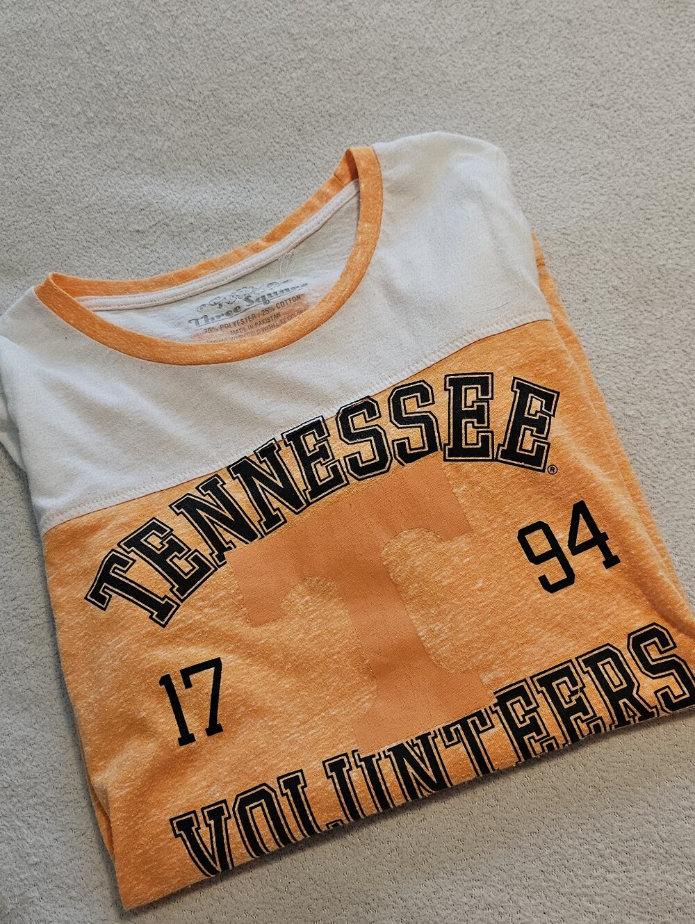 Tn Vols Tees Size Small Euc Football Sports College White Orange Comfy